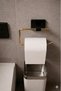 Adhesive Square Open Toilet Paper Holder WC Paper Holder Toilet Paper Hanger Gold Black Ks-001 - 2