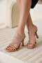 Nude Women's Stone Heeled Slippers Tr20My04D - 4