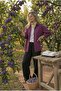 Natural Linen Fabric Oversize Loose Fit Women's Shirt – Summer Comfortable Cut Mürdüm