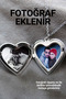 Heart-Shaped Covered Picture Necklace - Everlasting Necklace - Memory Necklace - Gift Necklace with Photo Insert