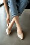 Happy Beige (3 cm Heels) Pointed Toe Heeled Shoes - 6
