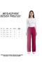 Burgundy High Waist Lycra Straight Cut Women's Palazzo Trousers with Pockets - 2