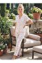 Women's Bow Detailed Ruffled Camisole Baby Overlock Short Sleeve Bottom Long Pajama Set - 2