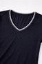 Women's V-Neck Embroidery Detailed Cotton Fit Basic Stretchy T-Shirt - 5