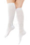 Premium Women's White Stitch-Free Bamboo Knee-High Socks (Non-See-Through Knee-High Socks) - 390-byz - ( - 4