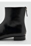 Zippered Leather Ankle Boots - 5