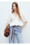 Flower Embroidered Cotton Blouse
