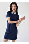 Shirt Collar Mini Dress - 2