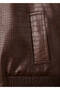 Crocodile Skin Look Bomber Jacket - 5