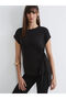 Crew Neck Gathered Blouse