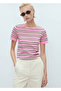 Thin Knit Striped Combination Jersey Sweater