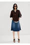Midi Length Denim Skirt - 2