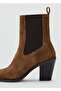 Apartment Pointed Toe Suede Boots with Heels - 4
