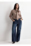 Bow Tie Collar Striped Blouse - 8