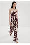 Patterned Strapless Jumpsuit - 6