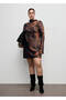 Paisley print satin dress - 7