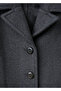 Wool Blend Button down Coat - 8