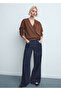 Wide Leg Low Waisted Jeans - 2