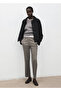 Slim Crop Pants with Thin Stripes - 2