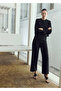 Mid waist fabric trousers - 2