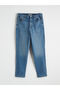 Elastic Waist Slim Mom Women's Jean Trousers - 5