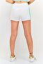 Women Regular Fit Ribbed Pull On Shorts, White - 3