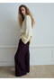 Mid-Waist Pleated Wide Leg Pants