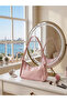 Patent Leather Powder Baguette Handbag
