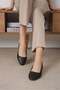 Ally Black Color Open Back Women's Flat Ballerina Shoes - 3