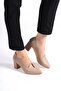 Genuine Leather Mink Women's Heeled Leather Shoes SHN-0955 - 3