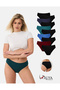 Women's Cotton Colored Bato / Hipster Slip Panties - Multi-Colored - Pack of 10