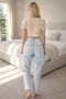 Women's Distressed Detail Mom Fit Jeans - 3
