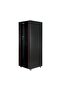 26U 600X600 Hyperline Freestanding Rack Cabinet (Black) (Front Glass Door / with Wheels)
