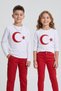 Crescent Star Turkish Flag Printed Cotton 23 April Boys and Girls T-Shirt