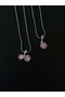 Princess Series – Silver Necklace with Zircon Pink Stone |   Princess Bloom |   Gift Boxed - 2