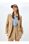 Flap pocket detailed double breasted blazer jacket - 3