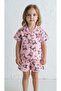 4,5,6,7,8,9,10 Years Old Girls' Summer Pajamas Bottom-Top 3 Sets - 3