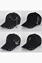 Piercingli Metal Retro Cotton Black Baseball Cap Hat Men/Women (Adjustable at the Back) - 2