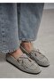 Women's Gray S Suede with Tassel and Bead Details Genuine Leather Leather Fer Un001-033 - 2
