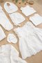 Baby Girl Natural Cotton Fabric Scalloped Lace Luxury 10 Piece Hospital Discharge Set Stl6800 - 3