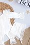 Baby Girl Luxury Romper Set with Lace Hat - 2