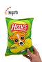 Hav's Green Plush Chip Dog Toy, Soft Dog Playmate with Rustling Sound