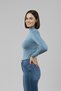 Women's Long Sleeve Half Turtleneck Body Indigo 1 Piece - 9