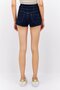 Women Washed Denim Shorts, Navy - 3