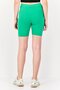 Women Plain Basic Shorts, Green - 3