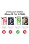 iPhone 15 Plus Compatible Kelebek Printed Transparent Silicone Shock-Absorbing Case Stylish and Durable - 2