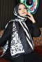 نمط الباروك أسود - شال قطن أبيض - 4