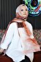 Light Patterned Brown Cotton Shawl