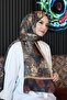 شال قطن بني بنمط بيزلي