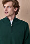 Hamnes Dark Green 100% Cotton Zippered Knitwear - 2